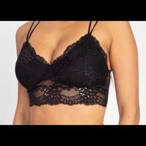 Lace bustier crop top